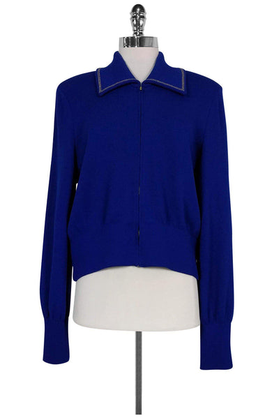 Current Boutique-St. John - Royal Blue Zip Up Jacket Sz 8