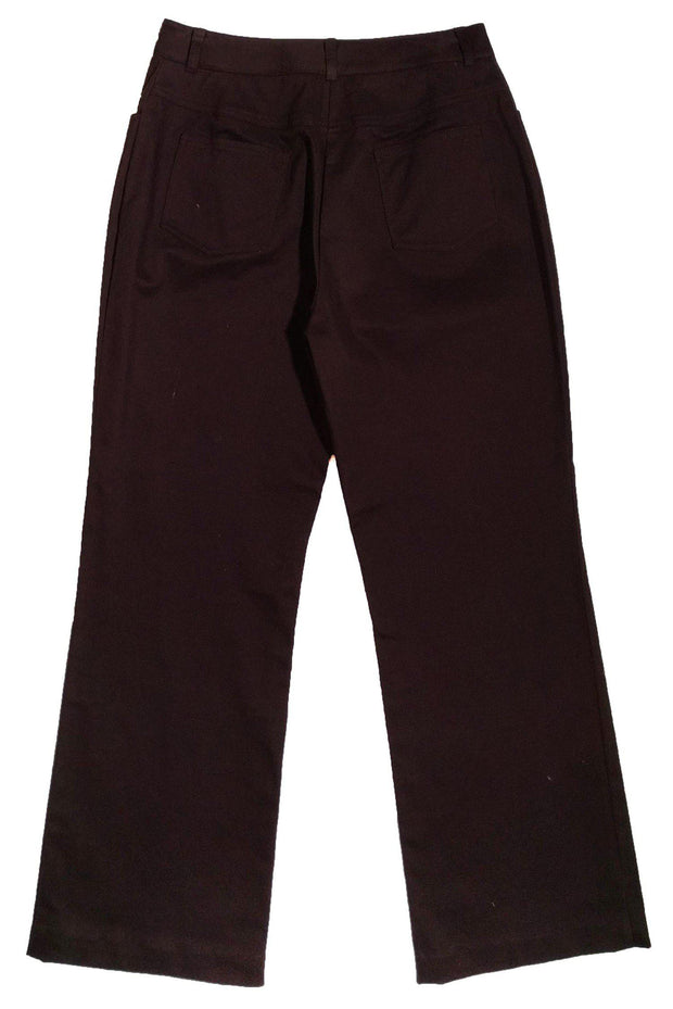 Current Boutique-St. John Sport - Brown Cotton Wide Leg Pants Sz 4