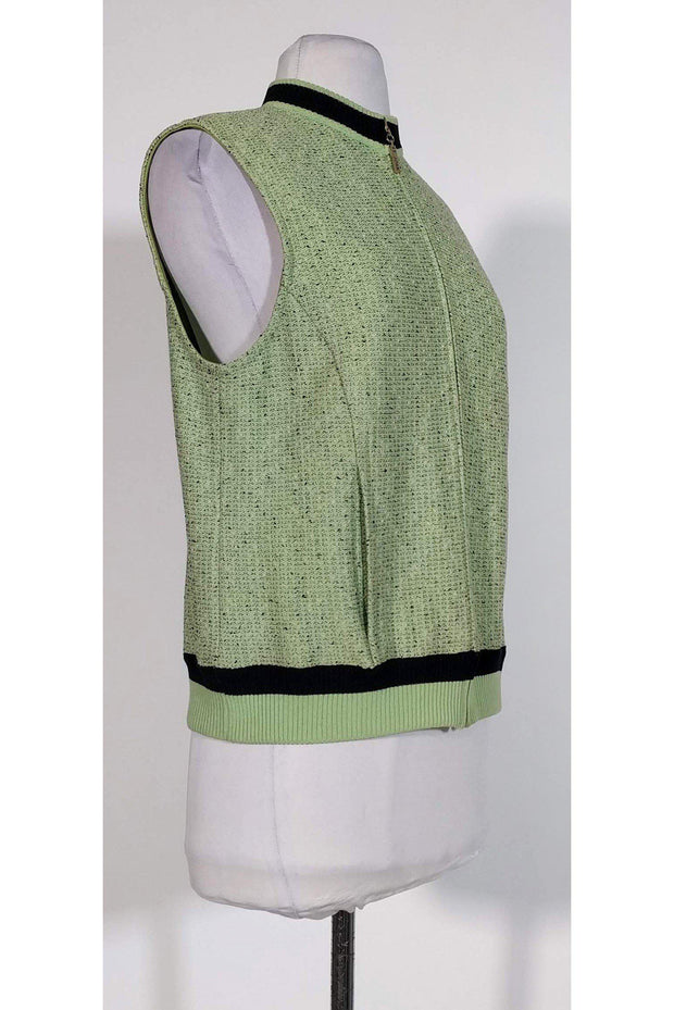 Current Boutique-St. John Sport - Green & Black Zip Vest Sz M