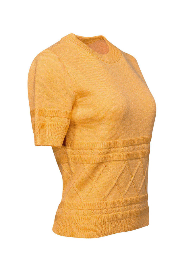 Current Boutique-St. John Sport - Yellow Knit Top Sz P