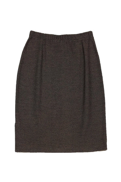 Current Boutique-St. John - Tan & Black Chevron Skirt Sz 6