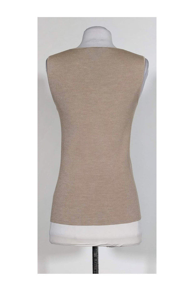 Current Boutique-St. John - Tan Rib Knit Tank Top Sz S