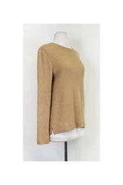 Current Boutique-St. John - Tan Ribbed Sweater Sz M