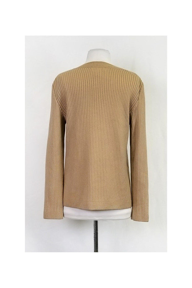 Current Boutique-St. John - Tan Ribbed Sweater Sz M