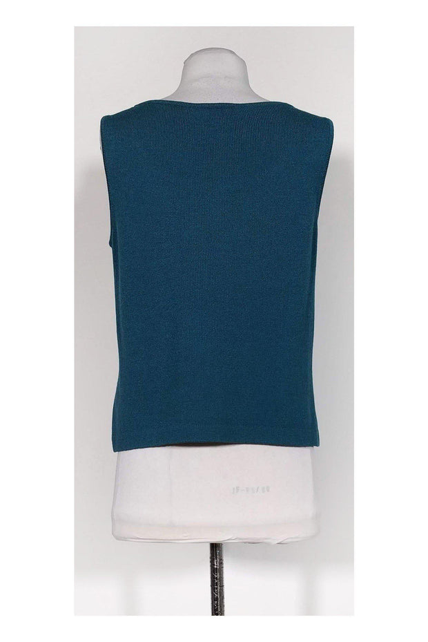 Current Boutique-St. John - Teal Knit Tank Top Sz M