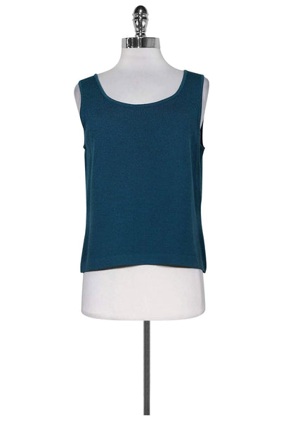 Current Boutique-St. John - Teal Knit Tank Top Sz M