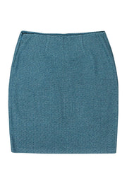 Current Boutique-St. John - Teal Woven Tweed Pencil Skirt Sz 10