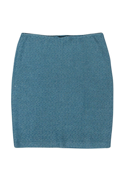 Current Boutique-St. John - Teal Woven Tweed Pencil Skirt Sz 10