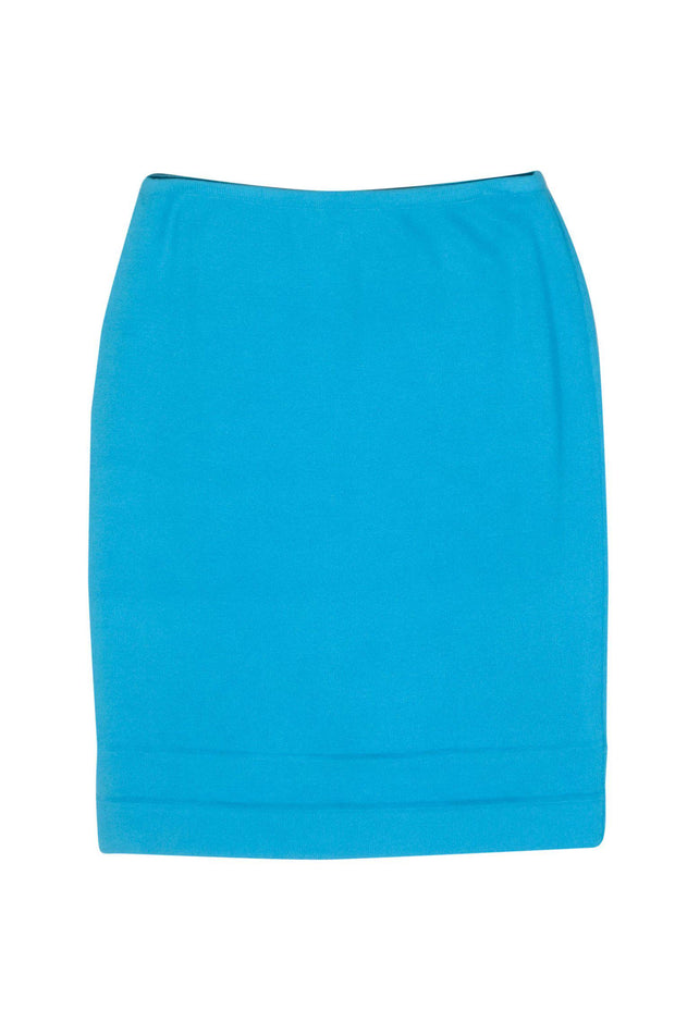 Current Boutique-St. John - Turquoise Knit Pencil Skirt Sz 8