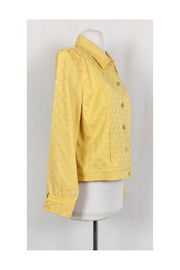 Current Boutique-St. John - Yellow Patterned Jacket Sz S