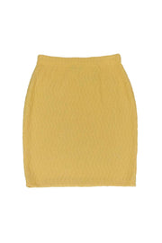 Current Boutique-St. John - Yellow Textured Knit Skirt Sz 6