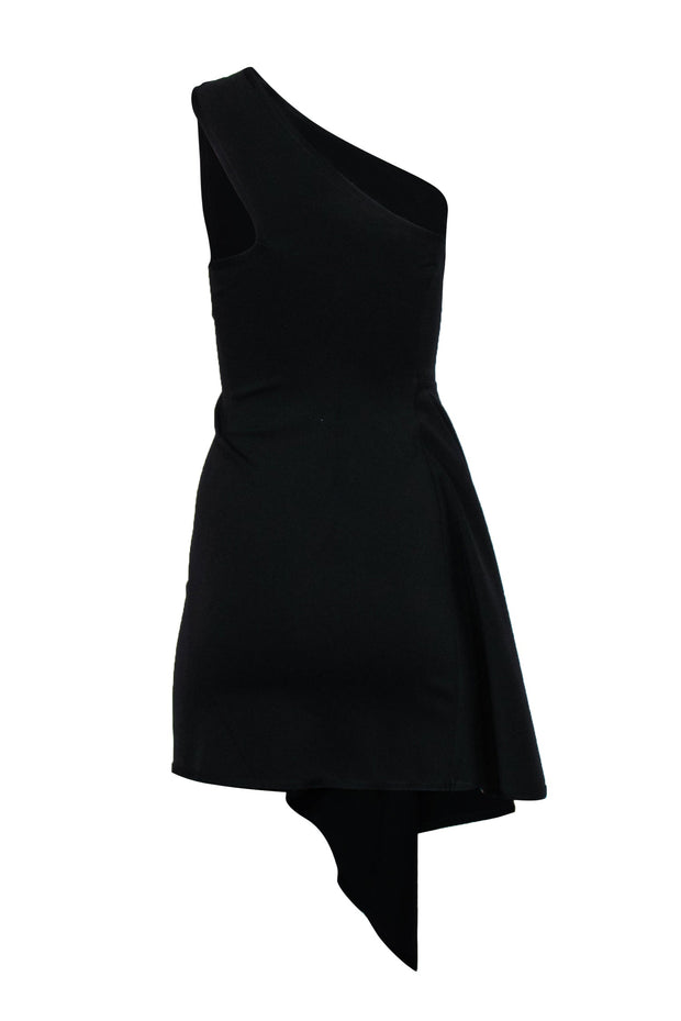 Current Boutique-Stella McCartney - Black One-Shoulder Asymmetrical Dress w/ Front Zipper Sz S