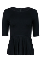 Current Boutique-Stella McCartney - Black Peplum Shirt w/ Sz XS