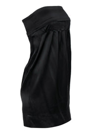 Current Boutique-Stella McCartney - Black Strapless Satin Shift Dress Sz S