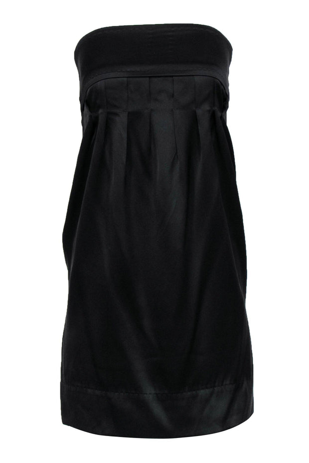 Current Boutique-Stella McCartney - Black Strapless Satin Shift Dress Sz S