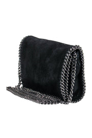 Current Boutique-Stella McCartney - Black Suede "Falabella" Chain Strap Crossbody