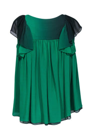 Current Boutique-Stella McCartney - Green Silk Babydoll Blouse Sz 2