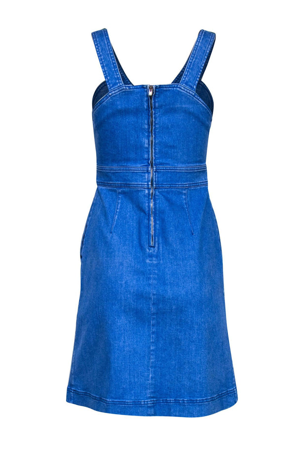 Current Boutique-Stella McCartney - Light Blue Denim Keyhole Cutout Sundress w/ Pockets Sz 8