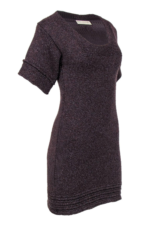 Current Boutique-Stella McCartney - Maroon Knit Short Sleeve Sweater Dress Sz 2