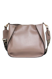 Current Boutique-Stella McCartney - Taupe Leather Crossbody w/ Laser Cut Logo