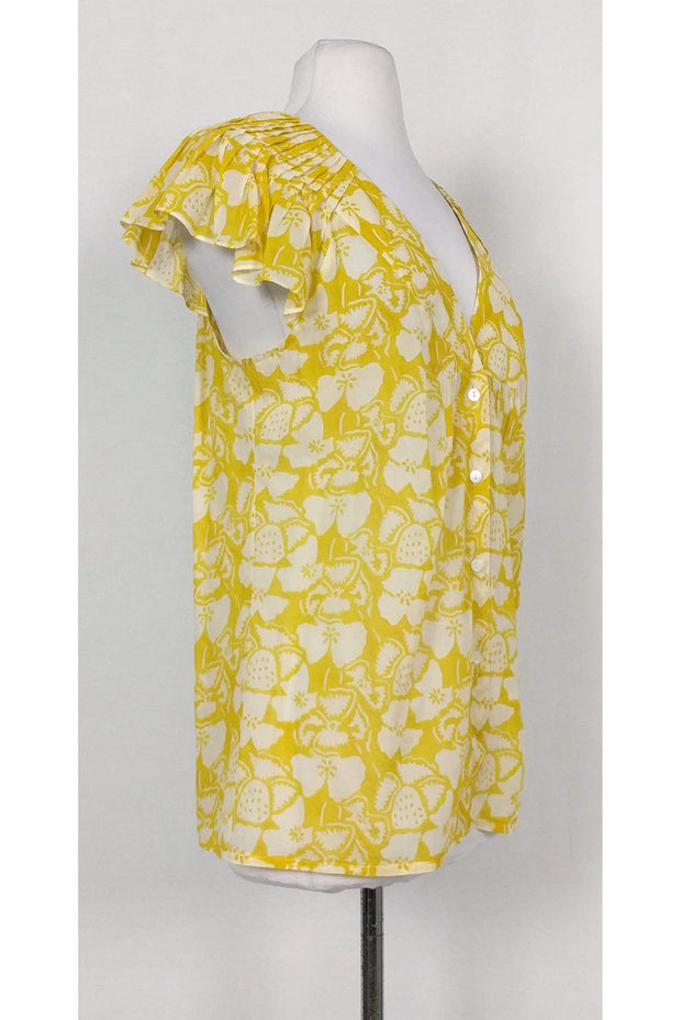 Current Boutique-Stella McCartney - Yellow Printed Cotton Top Sz 8