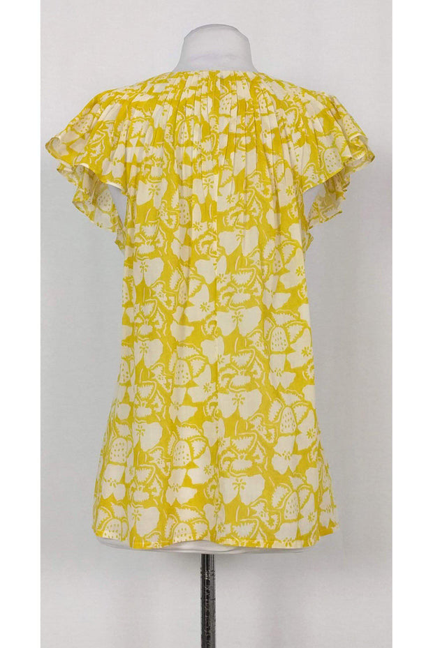 Current Boutique-Stella McCartney - Yellow Printed Cotton Top Sz 8