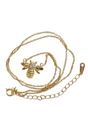 Current Boutique-Sterling Silver Gold-Plated Bee Pendant Necklace