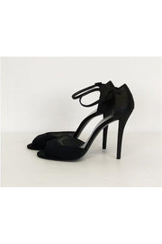 Current Boutique-Stuart Weitzman - Black Satin Heels Sz 9.5