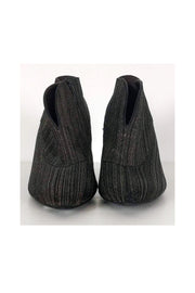 Current Boutique-Stuart Weitzman - Black & Silver Ankle Booties Sz 10.5