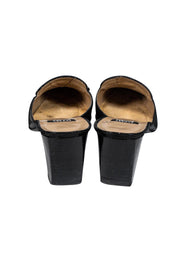 Current Boutique-Stuart Weitzman - Black Square Toe Mules Sz 7.5