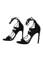 Current Boutique-Stuart Weitzman - Black Strappy Heels Sz 8.5