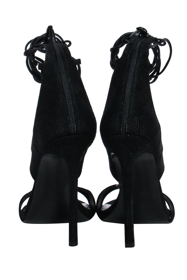 Current Boutique-Stuart Weitzman - Black Strappy Heels Sz 8.5