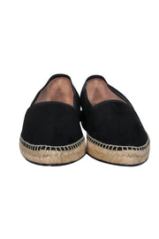 Current Boutique-Stuart Weitzman - Black Suede Almond Toe Espadrille Flats Sz 10.5