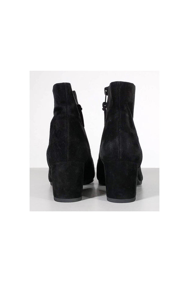 Current Boutique-Stuart Weitzman - Black Suede Pointed Booties Sz 6.5