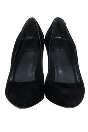 Current Boutique-Stuart Weitzman - Black Suede Pointed Toe Pumps Sz 9