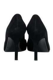 Current Boutique-Stuart Weitzman - Black Suede Pointed Toe Pumps Sz 9