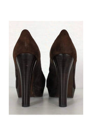 Current Boutique-Stuart Weitzman - Brown Suede Loafer Pumps Sz 8.5