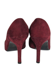 Current Boutique-Stuart Weitzman - Burgundy Suede Pointed-Toe Pump Sz 5