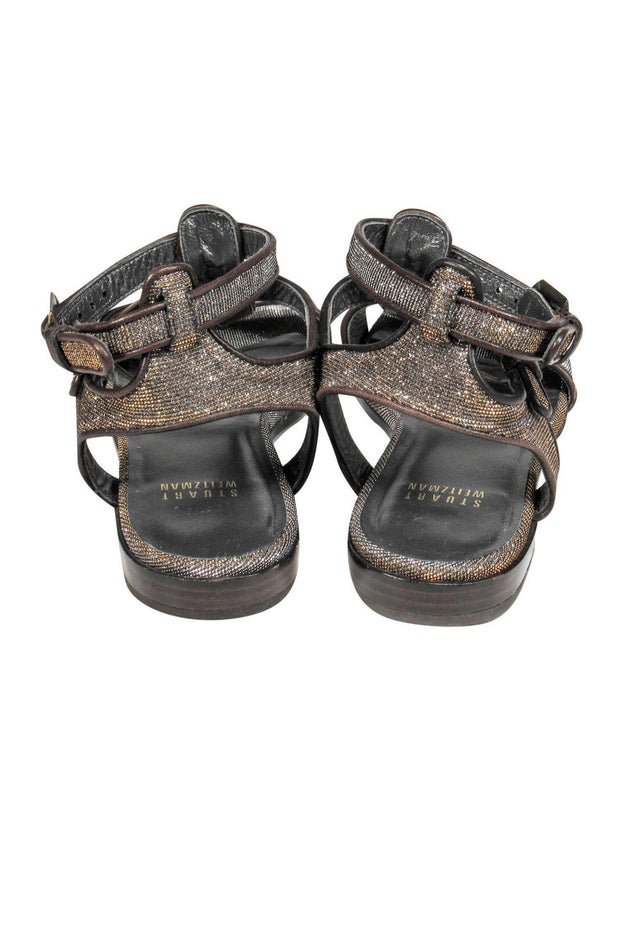 Current Boutique-Stuart Weitzman - Dark Silver Gladiator Sandals Sz 6.5