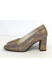 Current Boutique-Stuart Weitzman - Gold Metallic Pumps Sz 7.5