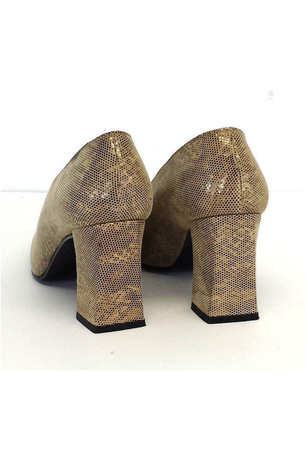 Current Boutique-Stuart Weitzman - Gold Metallic Pumps Sz 7.5