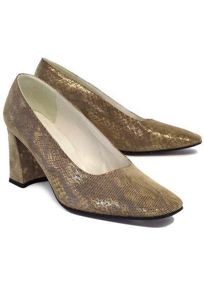 Current Boutique-Stuart Weitzman - Gold Metallic Pumps Sz 7.5