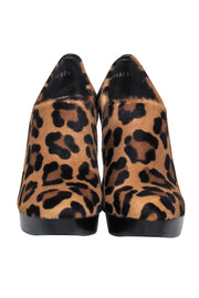 Current Boutique-Stuart Weitzman - Leopard Print Calf Hair Booties Sz 7