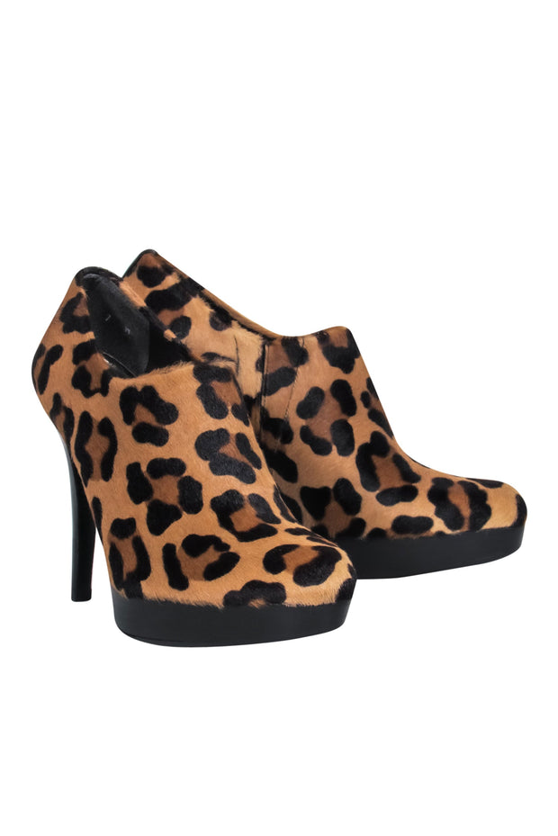 Current Boutique-Stuart Weitzman - Leopard Print Calf Hair Booties Sz 7