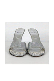 Current Boutique-Stuart Weitzman - Silver Rose Slip On Pumps Sz 8