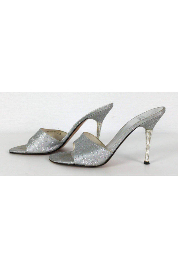 Current Boutique-Stuart Weitzman - Silver Rose Slip On Pumps Sz 8