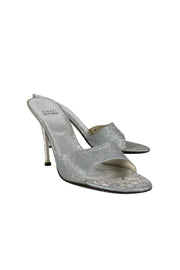 Current Boutique-Stuart Weitzman - Silver Rose Slip On Pumps Sz 8