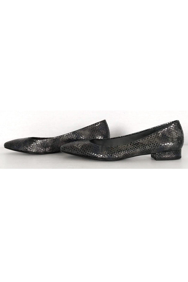 Current Boutique-Stuart Weitzman - Silver Snakeskin Pumps Sz 8.5