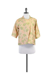 Current Boutique-Suno - Pink & Green Floral Wrap Top Sz 2