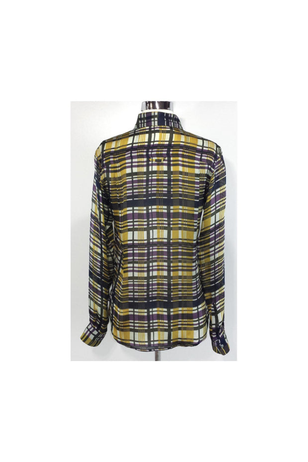 Current Boutique-Suno - Plaid Silk Button-Up Blouse Sz XS